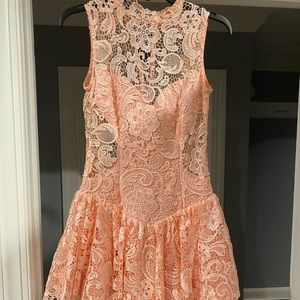 Mini asymetrical lace dress like new size s / m